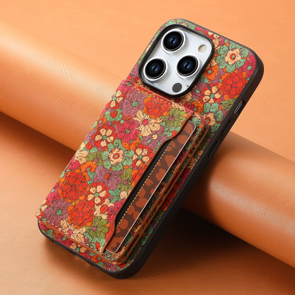 Vintage Bloom iPhone Brieftasche Fall