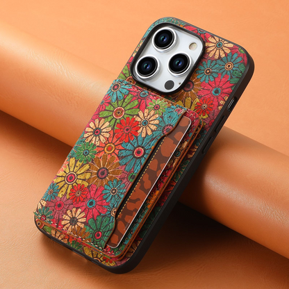 Vintage Bloom iPhone Brieftasche Fall
